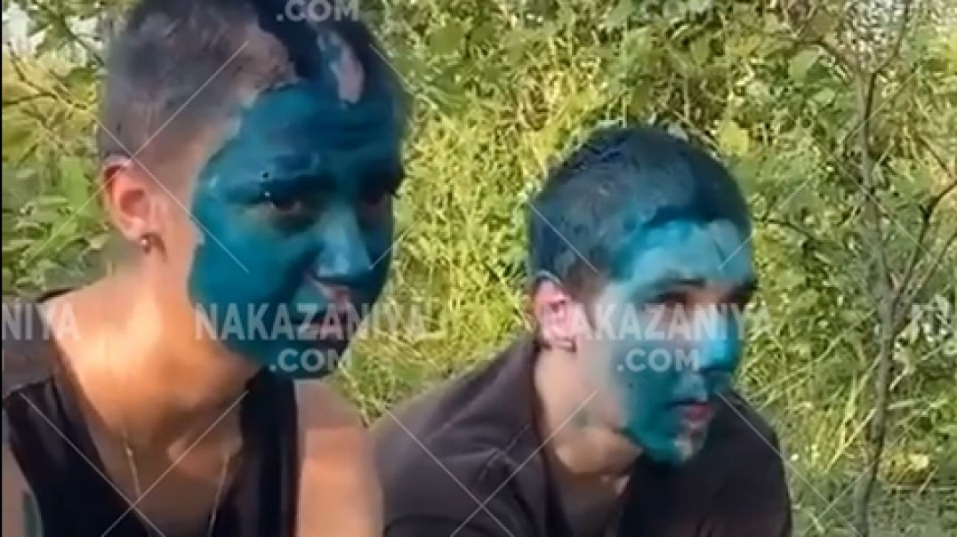 Наказание пары закладчиков в лесу ⭐ Заставили сосать закладчицу своему кавалеру ⭐ NAKAZANIYA.COM